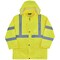 Ergodyne Hi-Vis Rain Jacket, Polyurethane, 150D Oxford Polyester, Class 3 Type R, Lime, 5XL 8366 - alternate 1